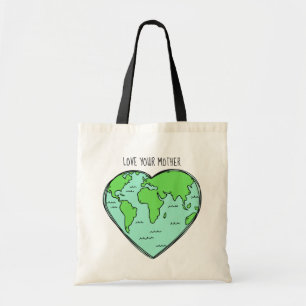 sacs fourre-tout de texte personnalisés Earth Lov