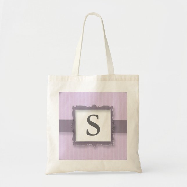 Sacs fourre-tout décorés d'un monogramme à toile : (Devant)