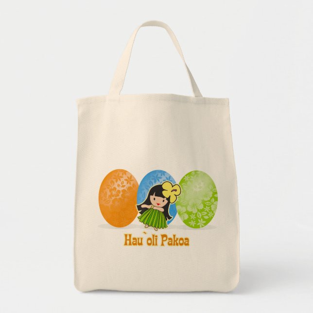 Sacs fourre-tout d'oeufs de Pâques de Hula Girl (Devant)