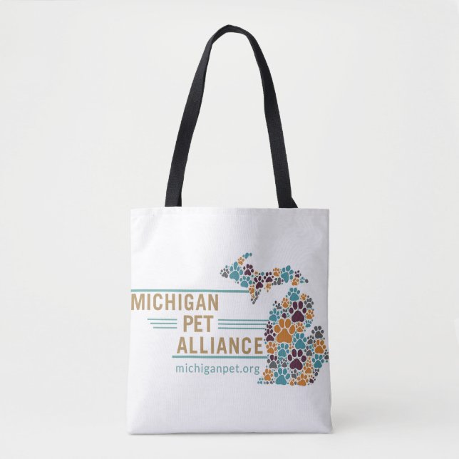 Sacs fourre-tout Empreintes de pattes du Michigan (Devant)