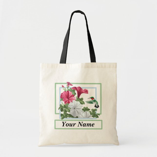 Sacs fourre-tout personnalisés à fleur (Devant)