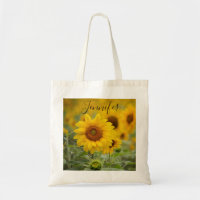 Sacs fourre-tout personnalisés de tournesol