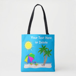 Sacs fourre-tout personnalisés gais à plage