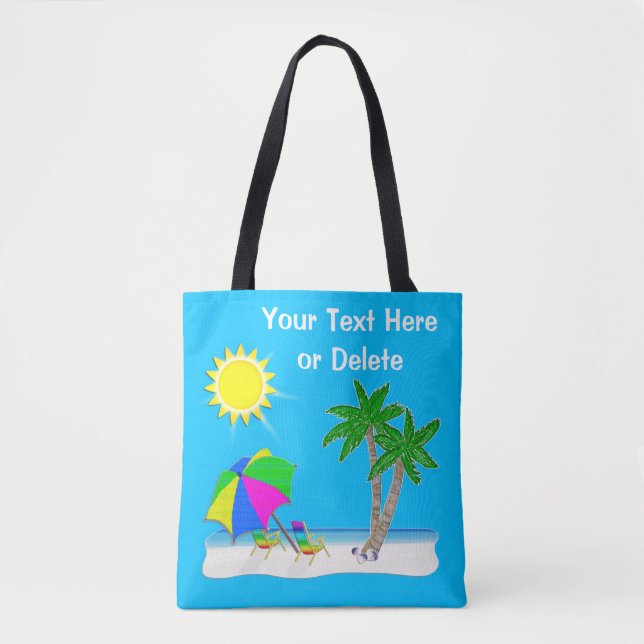 Sacs fourre-tout personnalisés gais à plage (Devant)