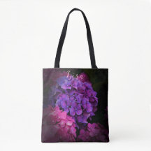 Sacs fourre-tout personnalisés - Hydrangée rose et