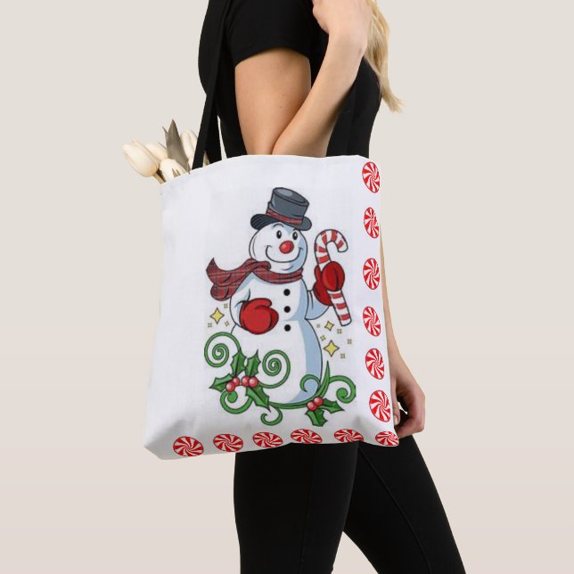 Sacs fourre-tout pour femmes de Noël, Snowman (De près)