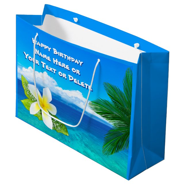 Sacs hawaïens personnalisés de cadeau (Devant Angle)