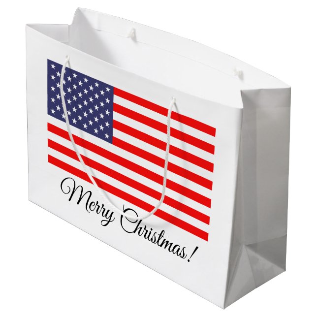 Sacs patriotiques de cadeau de Joyeux Noël de (Dos Angle)