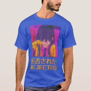 Sad Anime Girl Emo Japanese Damwave Aesthetic Re T-Shirt