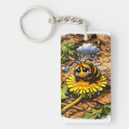 Sad bee schlüsselanhänger