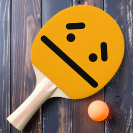 Sad Blank Face Orange Ping Pong Paddle Tischtennis Schläger