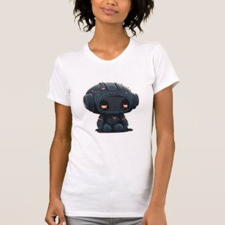 ''Sad Blue Minimalistisch Robot Character'' T-Shirt
