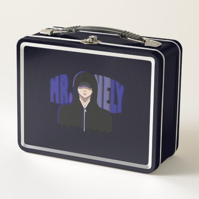 Sad Boy Aesthetic - Mr. Lonely Hoodie Design Metall Brotdose (Vorderseite)