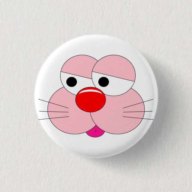 Sad Bunny Cartoon - 3 cm Cooler Spaß Button (Vorderseite)