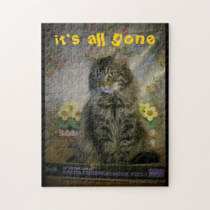 Sad Cat, Cheeseburger sind alle weg.