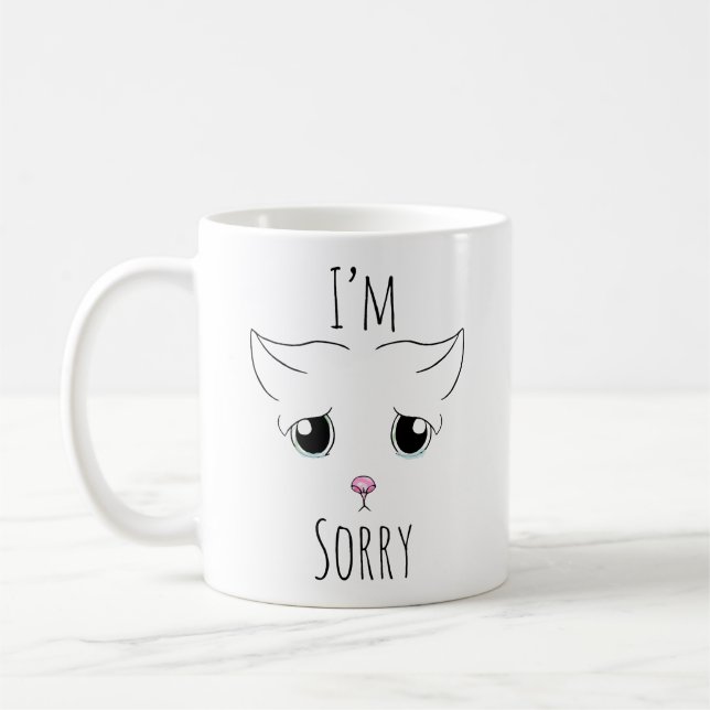Sad Cat Face: Ich bedauere Kaffeetasse (Links)