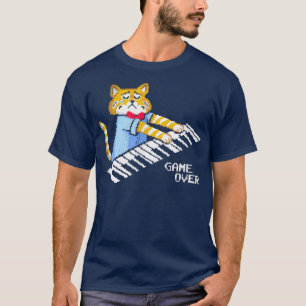 Sad Cat spielt Keyboard-Game Over T-Shirt
