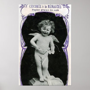 Sad Cherub Angel Print Poster