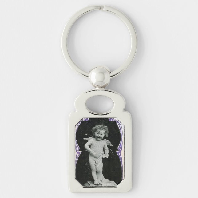 Sad Cherub Angel Print Schlüsselanhänger (Vorderseite)