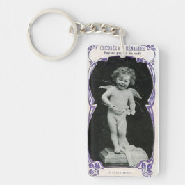 Sad Cherub Angel Print Schlüsselanhänger