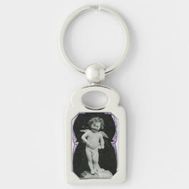 Sad Cherub Angel Print Schlüsselanhänger
