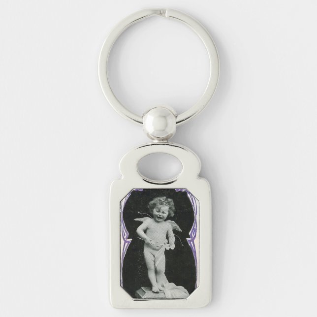 Sad Cherub Angel Print Schlüsselanhänger (Vorderseite)