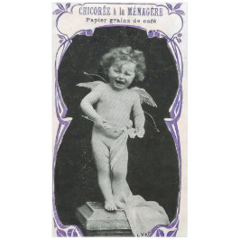 Sad Cherub Angel Print Tischdecke