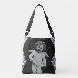 Sad Cherub Angel Print Tragetaschen Mit Langen Trägern