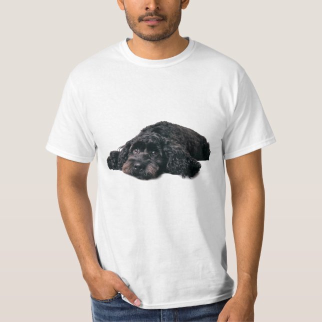 Sad cocker Poodle Mix Welpe T - Shirt (Vorderseite)