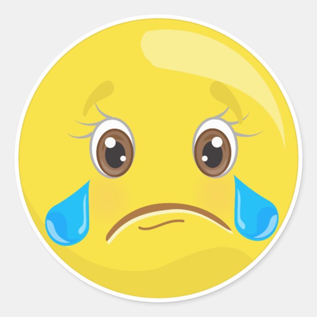 Sad Cry Emoji Stickers (Vorderseite)