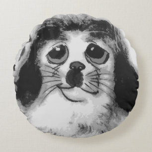 SAD DOG RUNDES KISSEN