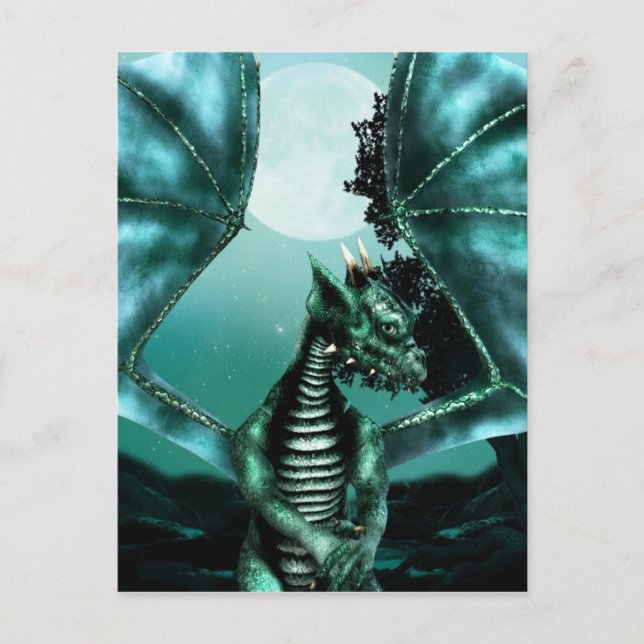 Sad Dragon Postkarte (Vorderseite)