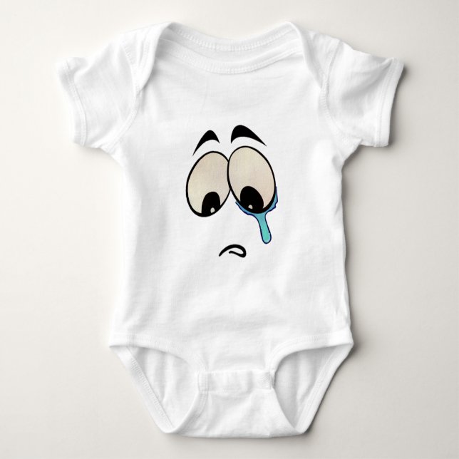 Sad Emoji Baby Strampler (Vorderseite)