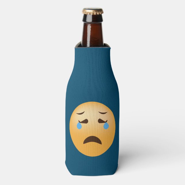 Sad Emoji Flaschenkühler (Flaschenvorderseite)