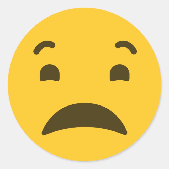 Sad Emoji Runder Aufkleber (Vorderseite)