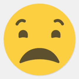 Sad Emoji Runder Aufkleber