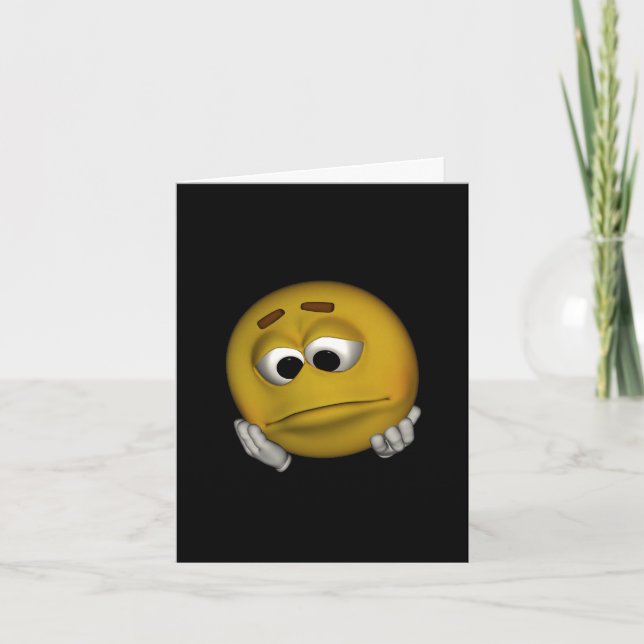 Sad Emoticon Karte (Vorderseite)