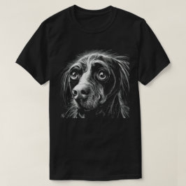 Sad Eyes Scratchboard Mutt T - Shirt