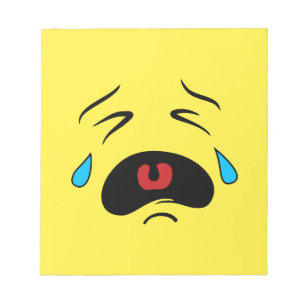 Sad Face Emoji Notizblock
