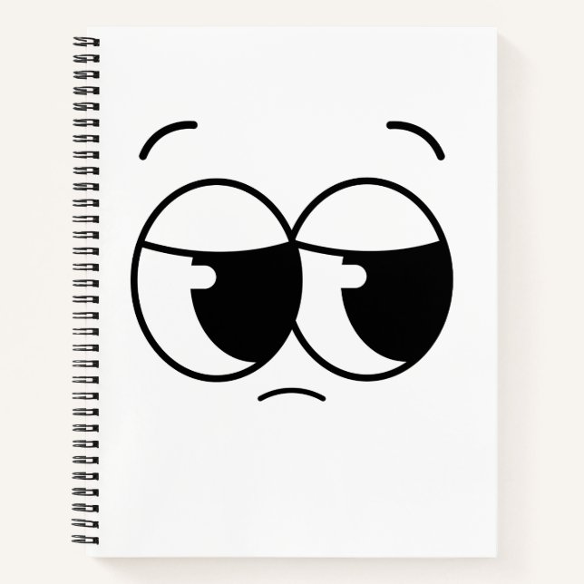 Sad face Notebook Notizbuch (Vorderseite)