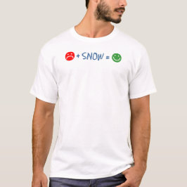 Sad Face Plus Snow ist glücklich T-Shirt