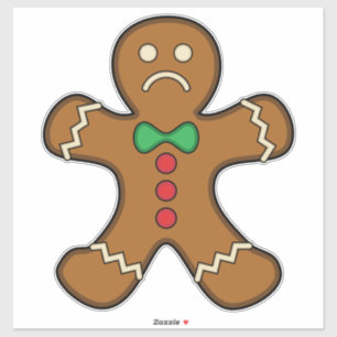 Sad Gingerbread Man Aufkleber