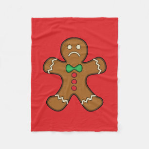 Sad Gingerbread Man Fleecedecke