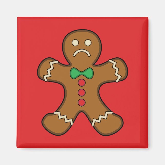 Sad Gingerbread Man Magnet (Vorne)