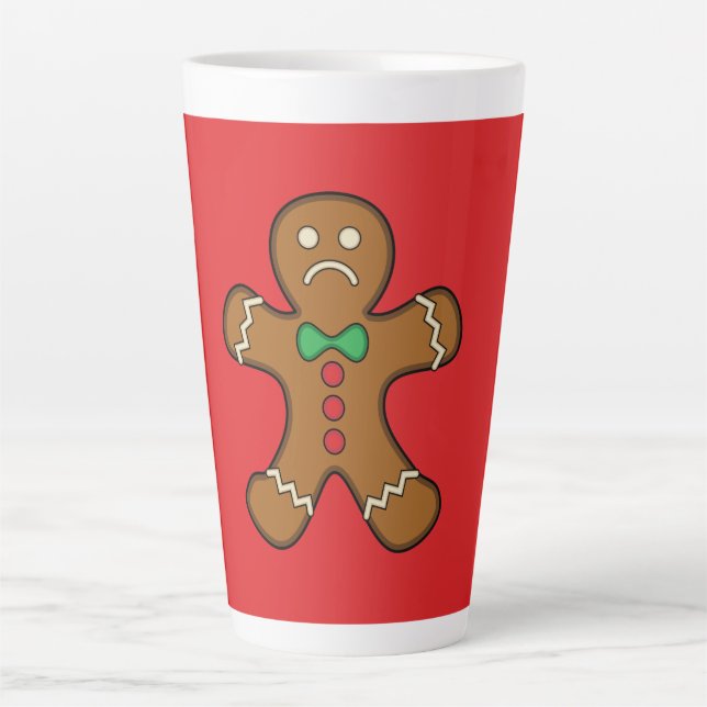 Sad Gingerbread Man Milchtasse (Vorderseite)
