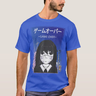 Sad Girl Japan Ästhetik Harajuku Manga T-Shirt