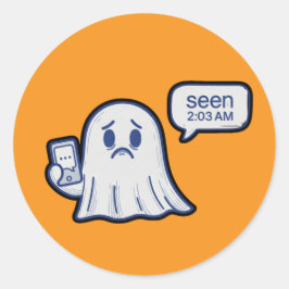 Sad Halloween Ghost Sticker