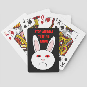 Sad Lab Rabbit Animal Testing Playing Cards Spielkarten