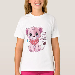 Sad Lion Cub - Soft Pastel Pleurant T-Shirt Lion