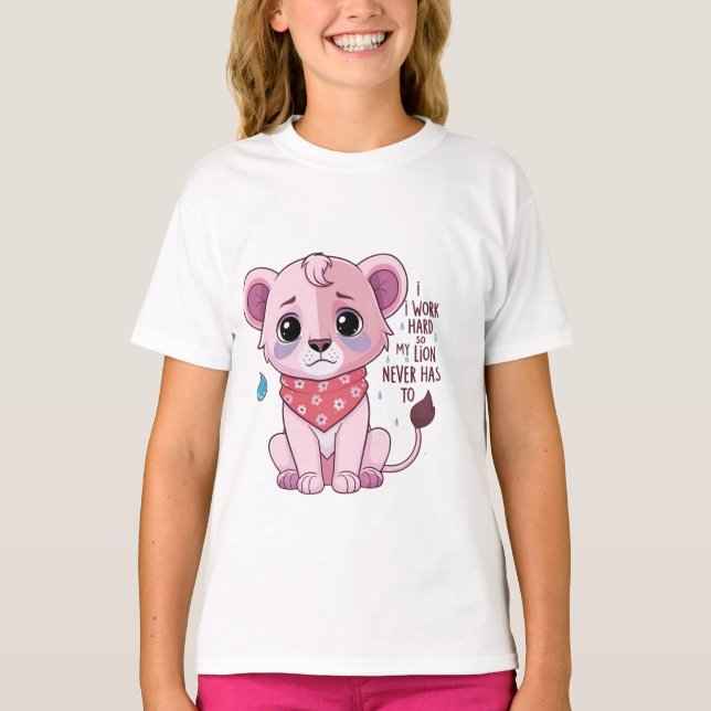 Sad Lion Cub - Soft Pastell Cry Lion T - Shirt (Vorderseite)